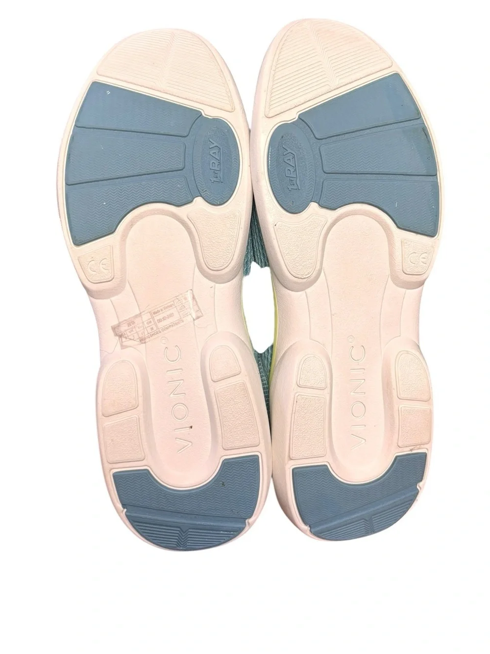 Vionic Vortex Zeta Active Slip-On Sneakers Light Blue/Yellow Women’s Size 9